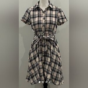 Anthropologie Tylho Plaid Dress Size Small